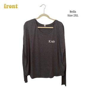 Kappa Alpha Theta Sorority Grey Shirt Bella + Canvas Size 2XL (fits like XL)
